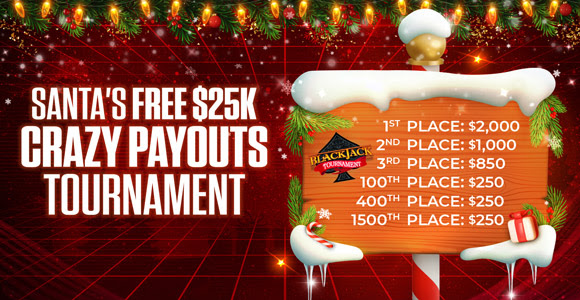 Santa's Free $25K Crazy Payout Tournament