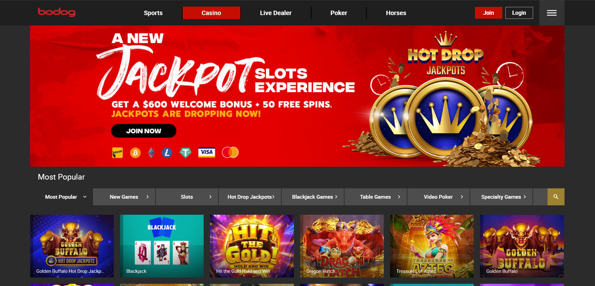 The Best Online Casinos In Canada - Bodog Casino Games