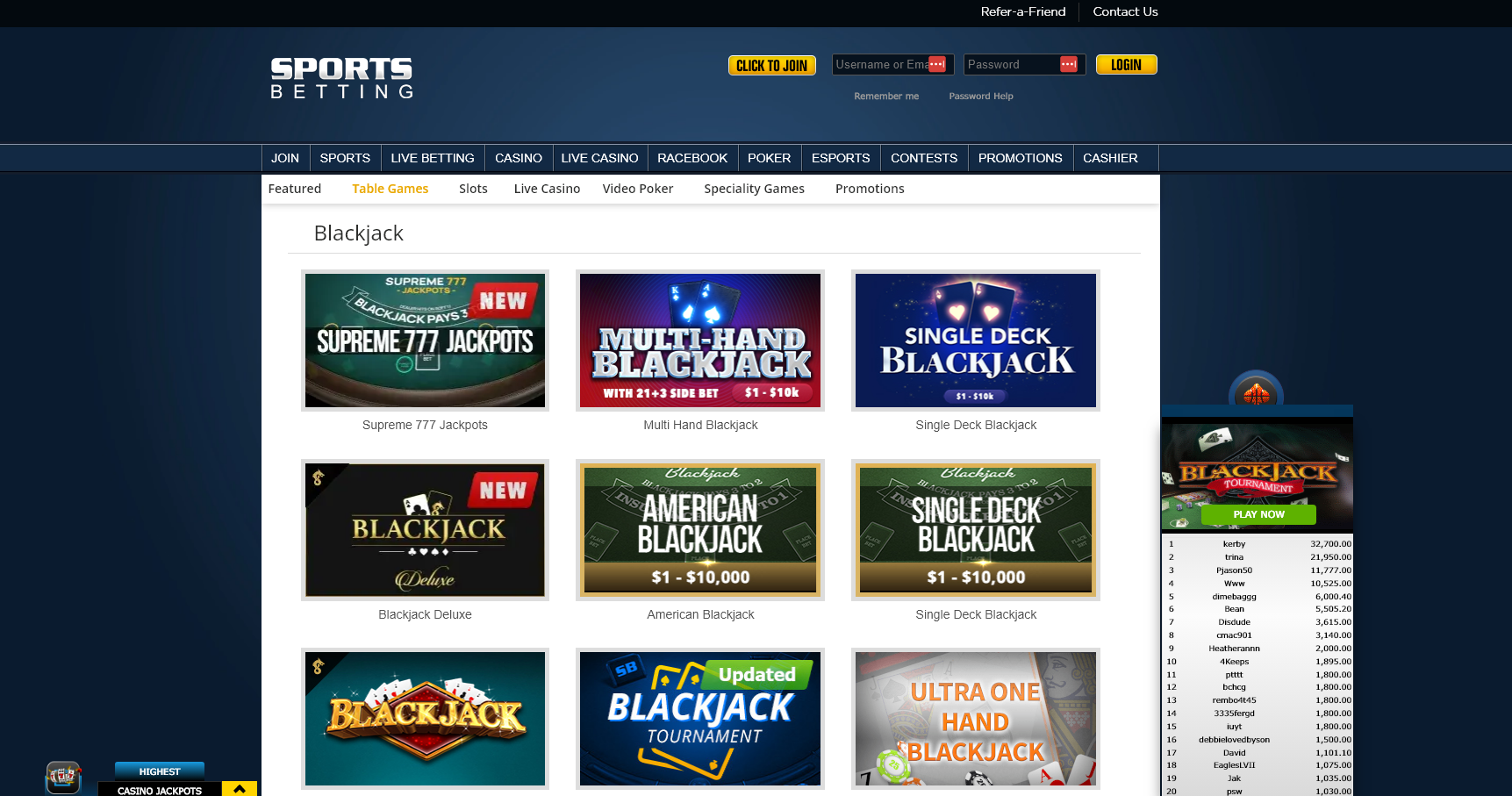 Best Online Casinos In The USA - Sportsbetting Casino Games