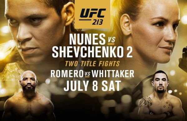 Free UFC 213 Picks & Handicapping Lines & Betting Preview 7/8/2017