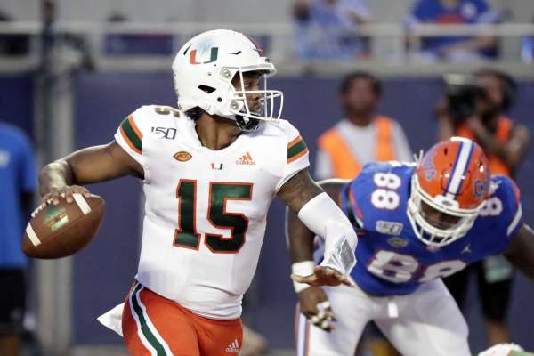 Central Michigan Chippewas vs. Miami Hurricanes - 9/21/2019 Free Pick & CFB Betting Prediction