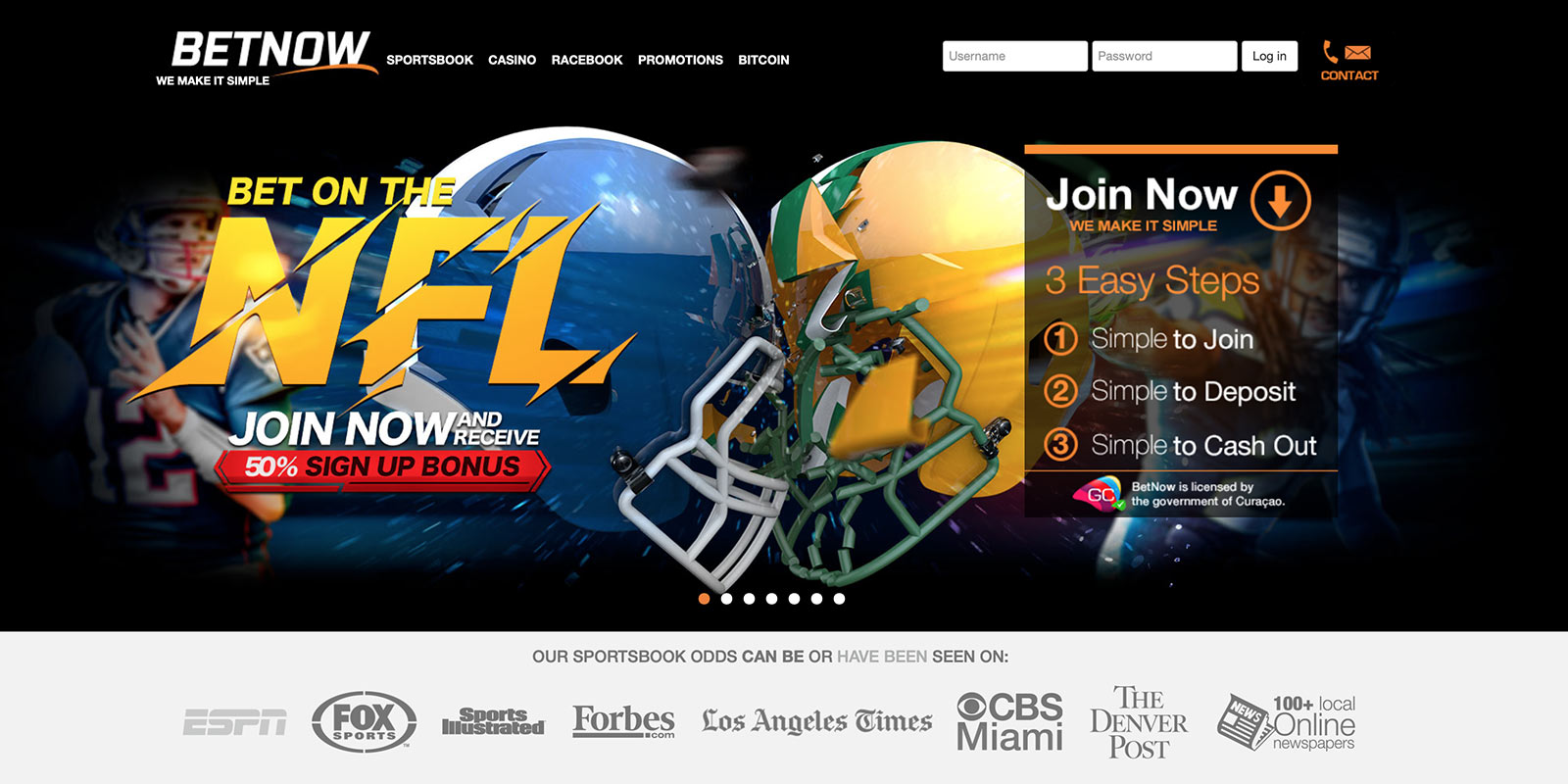 BetNow Homepage Screenshot