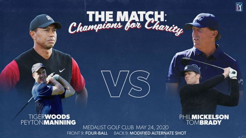 Brady & Mickelson vs. Manning & Woods Free Golf Betting Odds | Free Pick