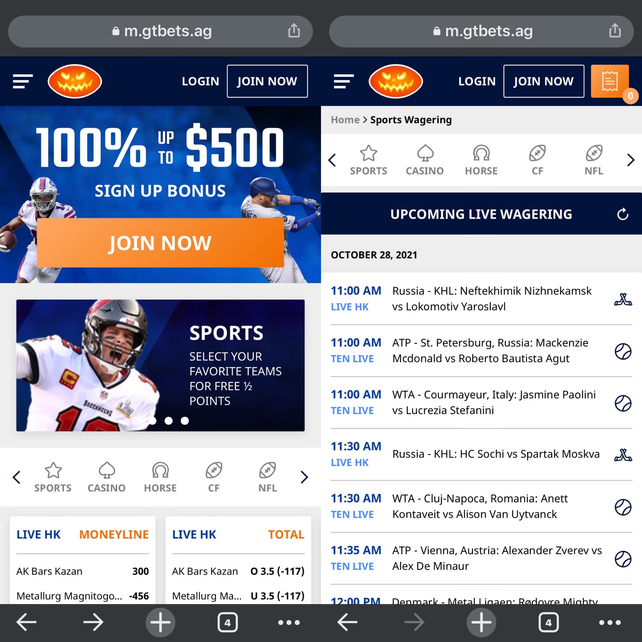 GTBets Mobile Sports Betting