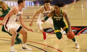 Liberty Flames vs. George Mason Patriots Free Pick & CBB Betting Prediction, 3/17/26