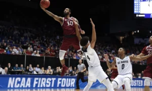 Delaware State Hornets at North Carolina Central Eagles AI NCAA Basketball Prediction 3/8/2023