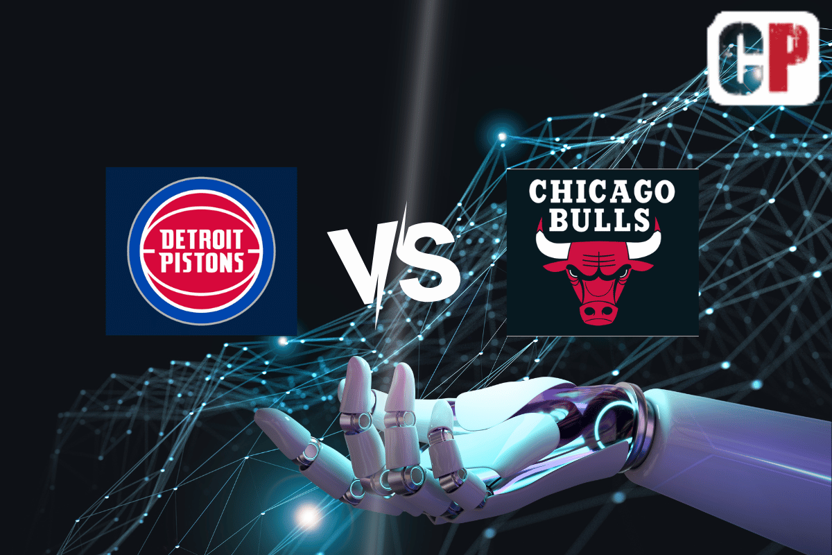 Detroit Pistons at Chicago Bulls AI NBA Basketball Prediction 4/9/2023
