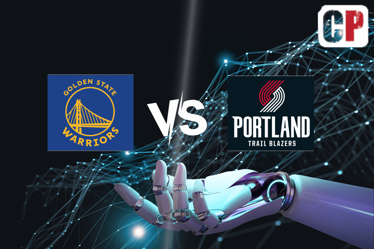 Golden State Warriors at Portland Trail Blazers AI NBA Basketball Prediction 4/9/2023