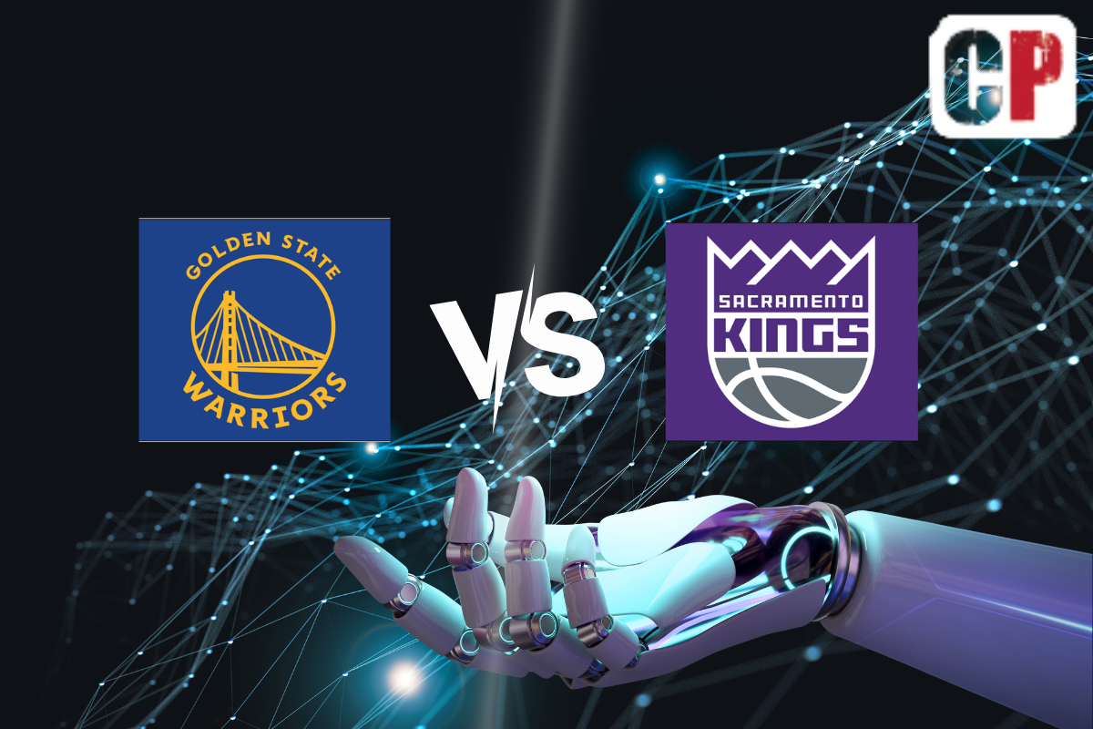Golden State Warriors at Sacramento Kings AI NBA Basketball Prediction 4/7/2023