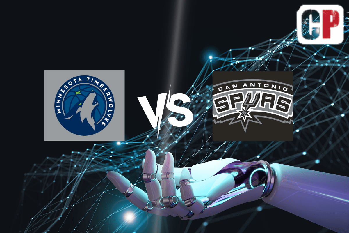 Minnesota Timberwolves at San Antonio Spurs AI NBA Basketball Prediction 4/8/2023