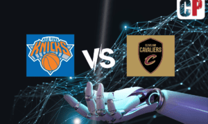New York Knicks at Cleveland Cavaliers AI NBA Basketball Prediction 4/15/2023