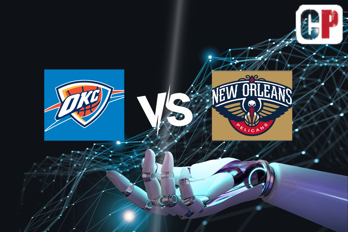 Oklahoma City Thunder at New Orleans Pelicans AI NBA Basketball Prediction 4/12/2023