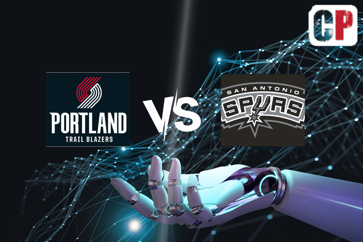 Portland Trail Blazers at San Antonio Spurs AI NBA Basketball Prediction 4/6/2023