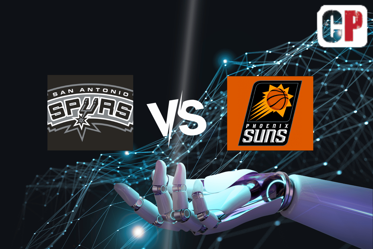 San Antonio Spurs at Phoenix Suns AI NBA Basketball Prediction 4/4/2023