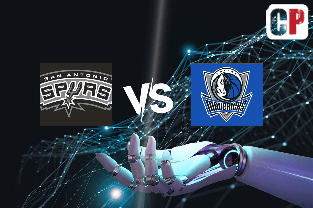 San Antonio Spurs at Dallas Mavericks AI NBA Basketball Prediction 4/9/2023