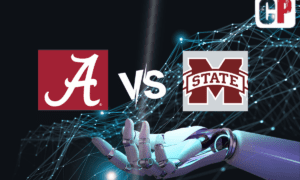 Alabama Crimson Tide at Mississippi State Bulldogs AI NCAA Football Prediction 9/30/2023