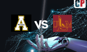 Appalachian State Mountaineers at UL Monroe Warhawks AI NCAA Football Prediction 9/30/2023