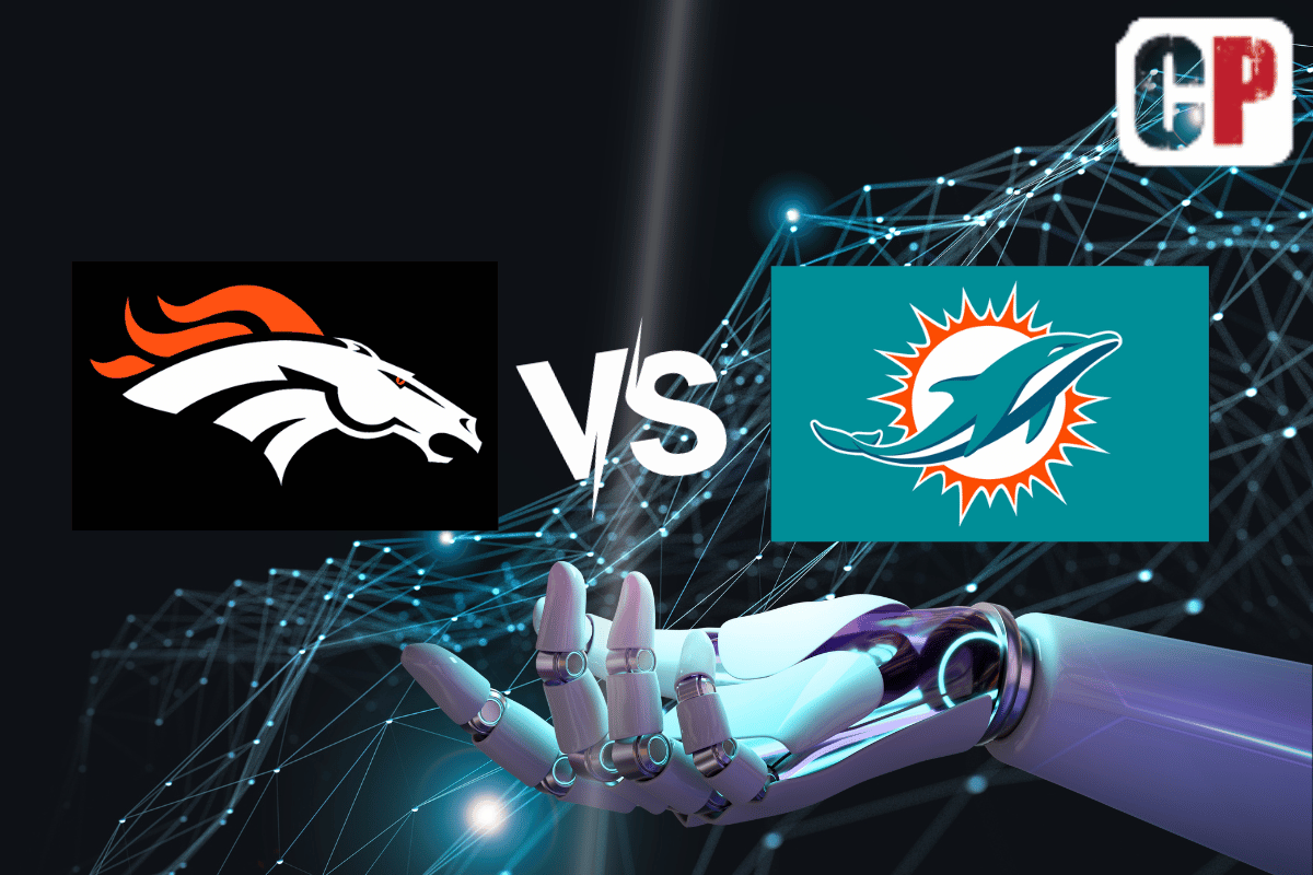 Denver Broncos at Miami Dolphins AI NFL Prediction 9/24/2023