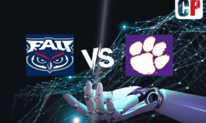 Florida Atlantic Owls at Clemson Tigers AI NCAA Football Prediction 9/16/2023