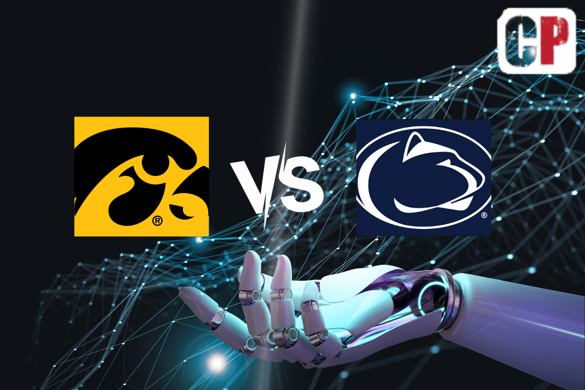 Iowa Hawkeyes at Penn State Nittany Lions AI NCAA Football Prediction 9/23/2023