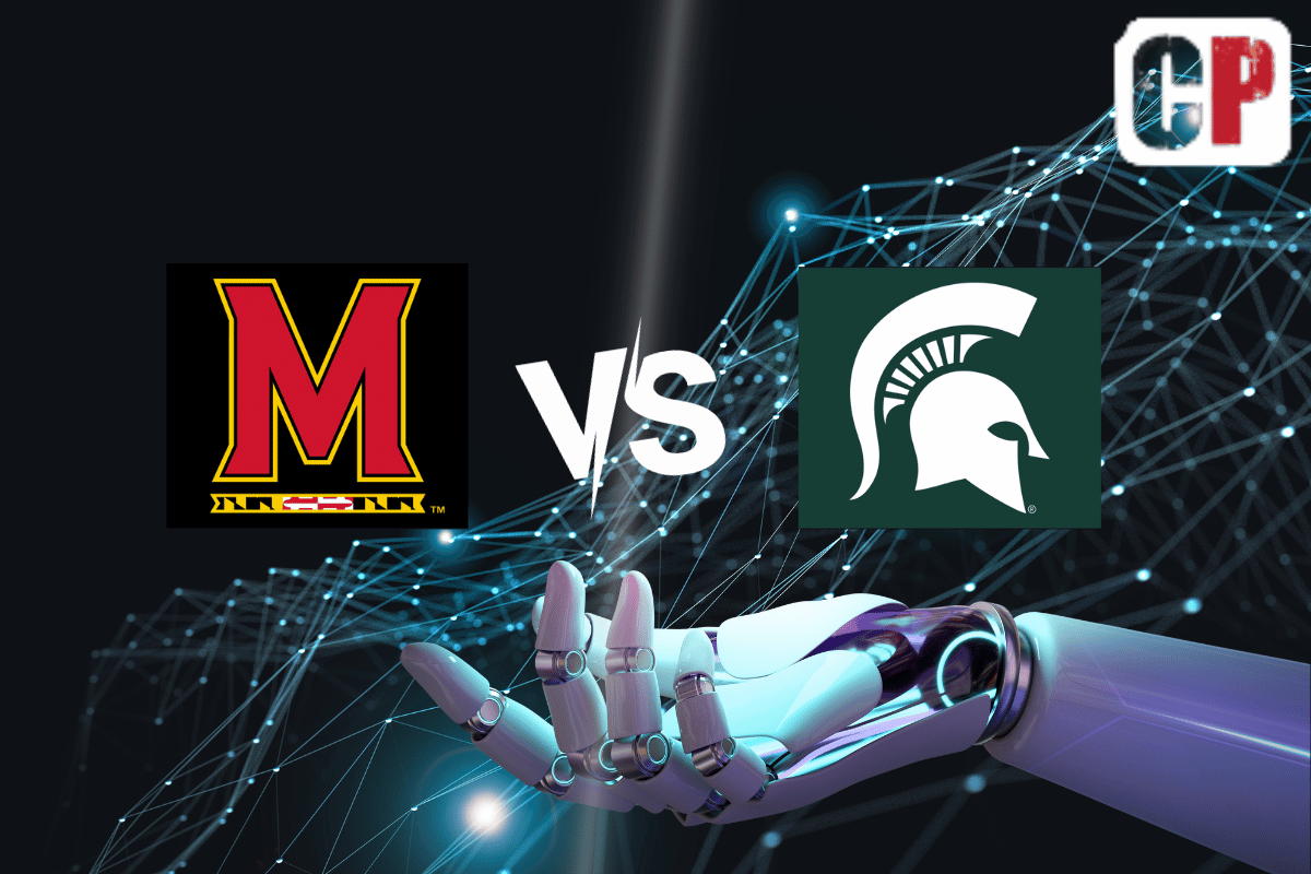 Maryland Terrapins at Michigan State Spartans AI NCAA Football Prediction 9/23/2023