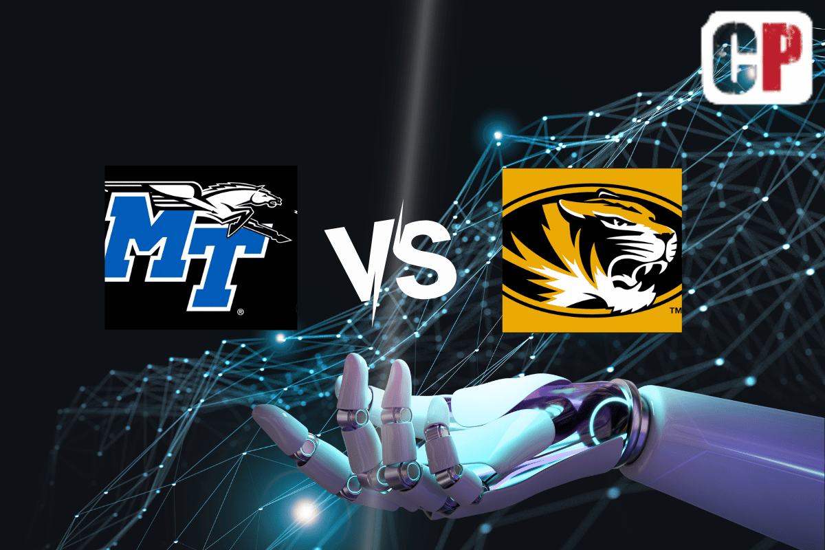 Middle Tennessee Blue Raiders at Missouri Tigers AI NCAA Football Prediction 9/9/2023
