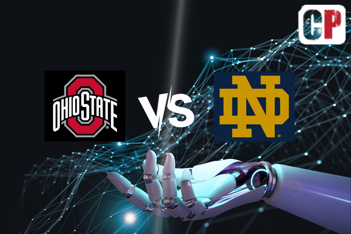 Ohio State Buckeyes at Notre Dame Fighting Irish AI NCAA Football Prediction 9/23/2023