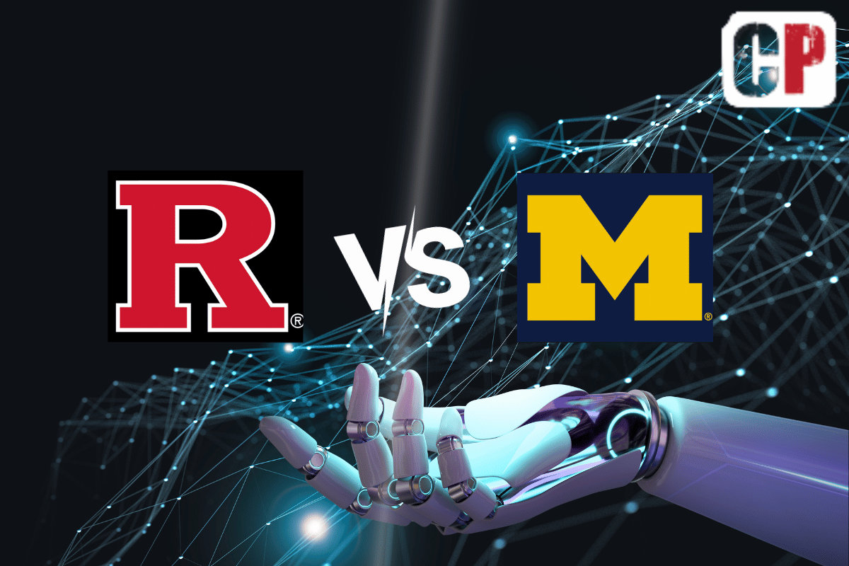 Rutgers Scarlet Knights at Michigan Wolverines AI NCAA Football Prediction 9/23/2023