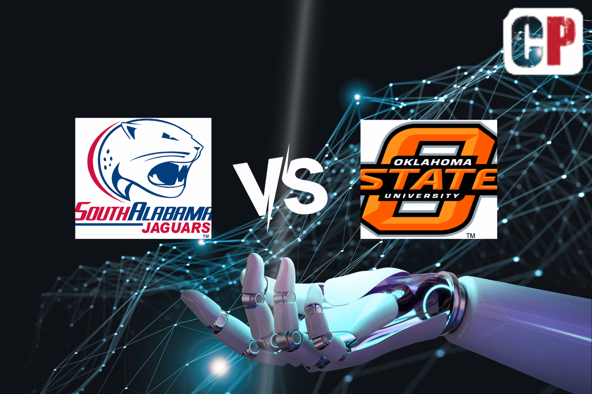 South Alabama Jaguars at Oklahoma State Cowboys AI NCAA Football Prediction 9/16/2023