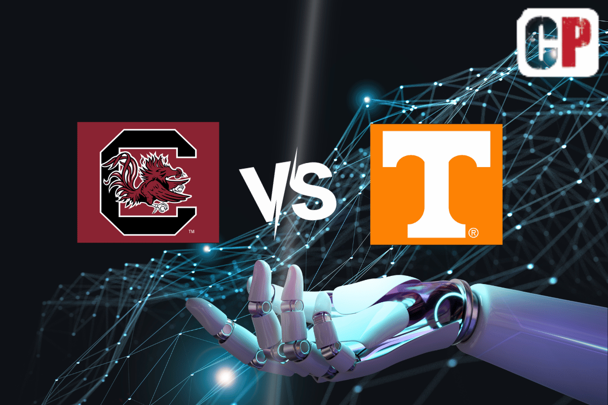 South Carolina Gamecocks at Tennessee Volunteers AI NCAA Football Prediction 9/30/2023