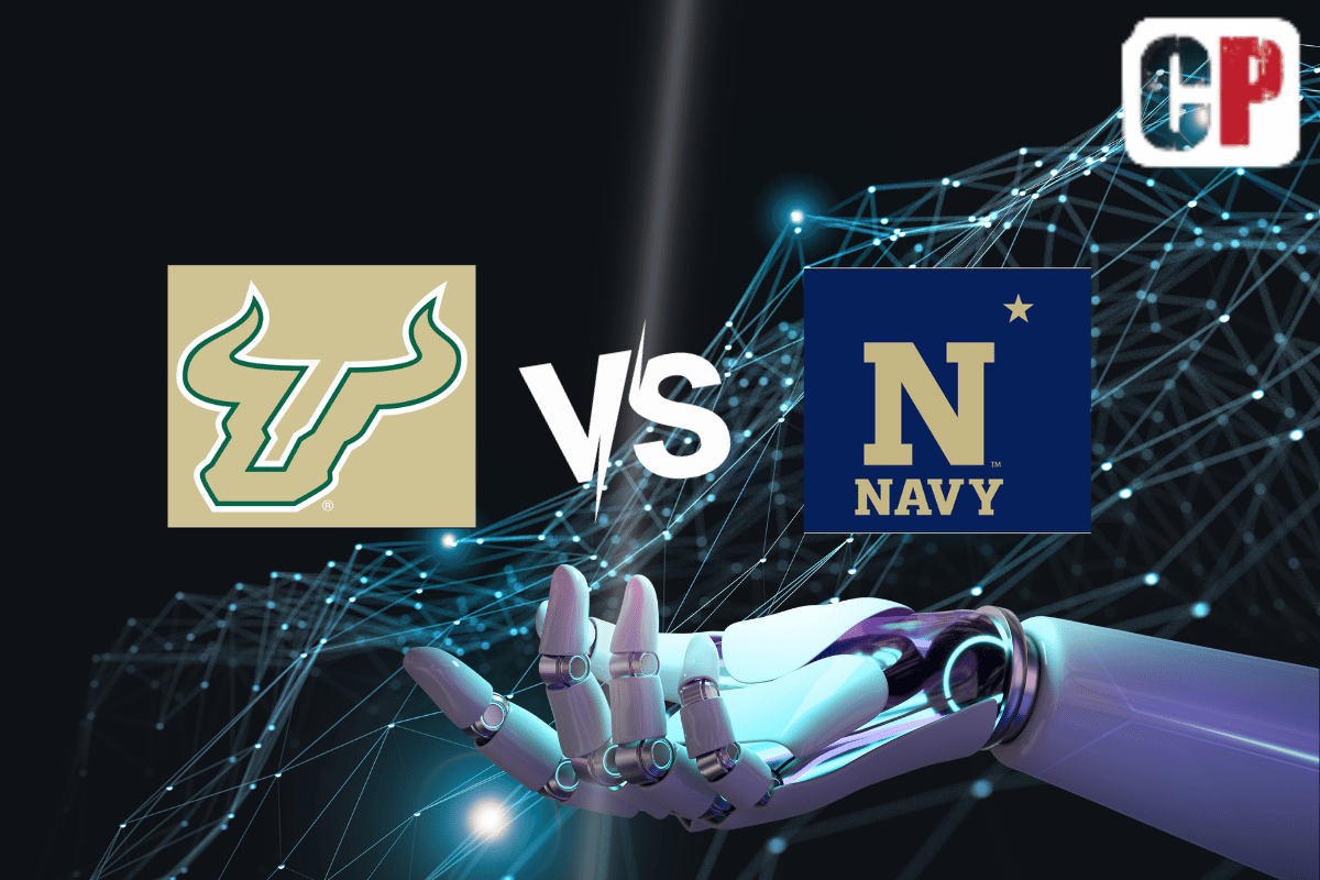 South Florida Bulls at Navy Midshipmen AI NCAA Football Prediction 9/30/2023