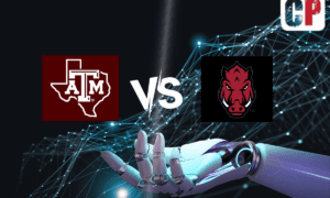 Texas A&M Aggies at Arkansas Razorbacks AI NCAA Football Prediction 9/30/2023