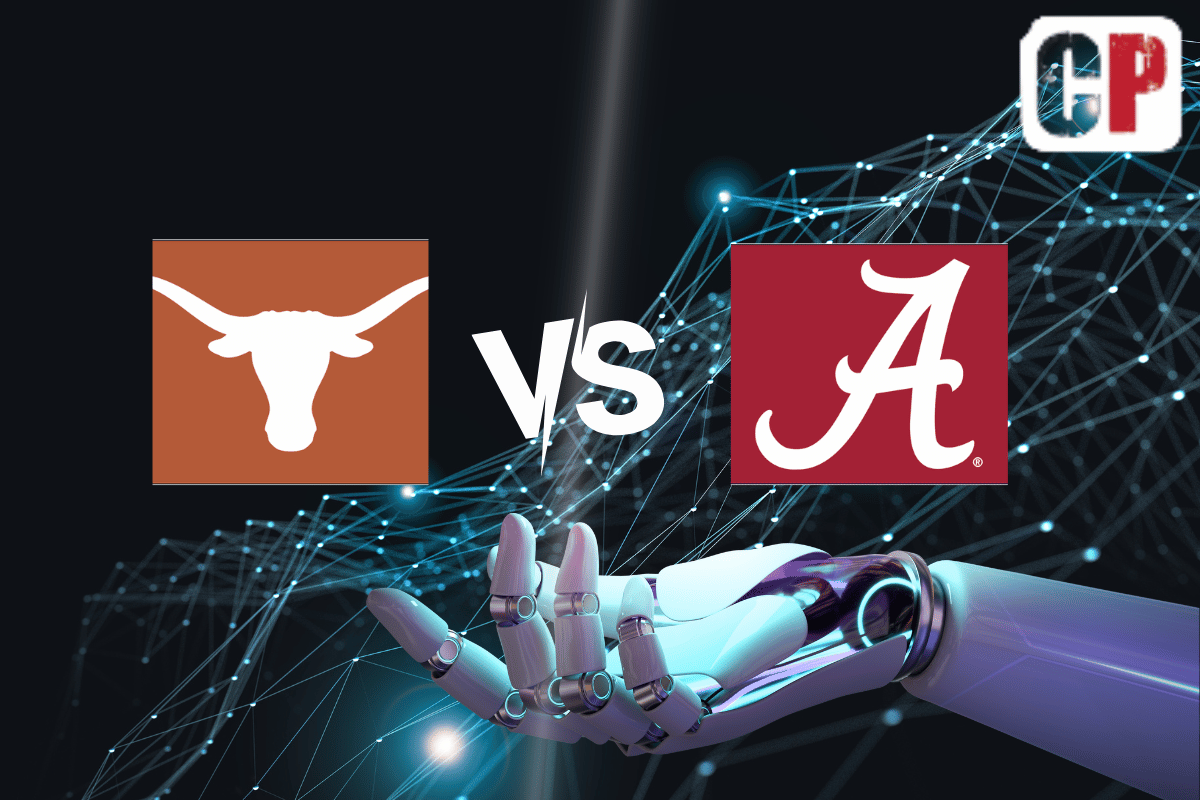 Texas Longhorns at Alabama Crimson Tide AI NCAA Football Prediction 9/9/2023