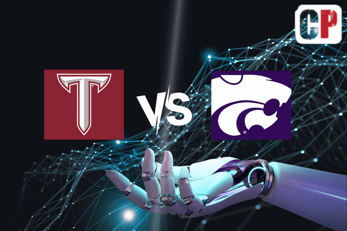Troy Trojans at Kansas State Wildcats AI NCAA Football Prediction 9/9/2023