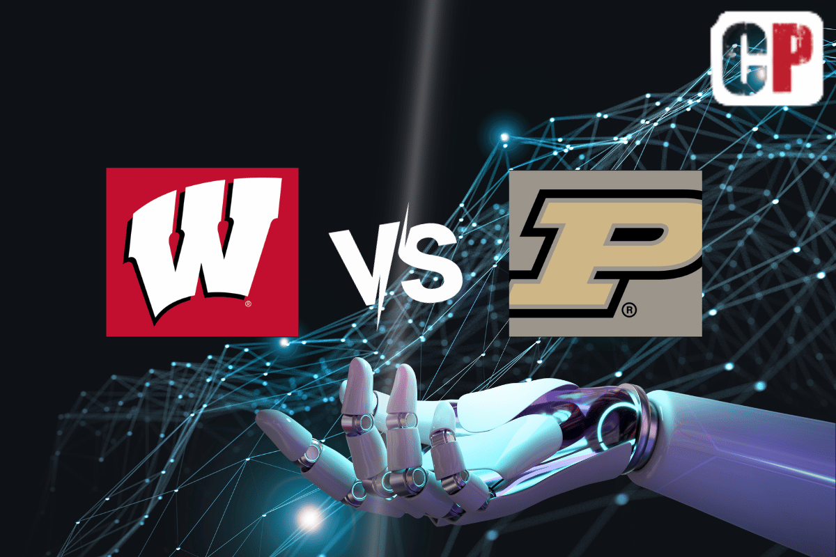 Wisconsin Badgers at Purdue Boilermakers AI NCAA Football Prediction 9/22/2023