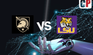 Army Black Knights at LSU Tigers AI NCAA Football Prediction 10/21/2023
