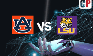 Auburn Tigers at LSU Tigers AI NCAA Football Prediction 10/14/2023