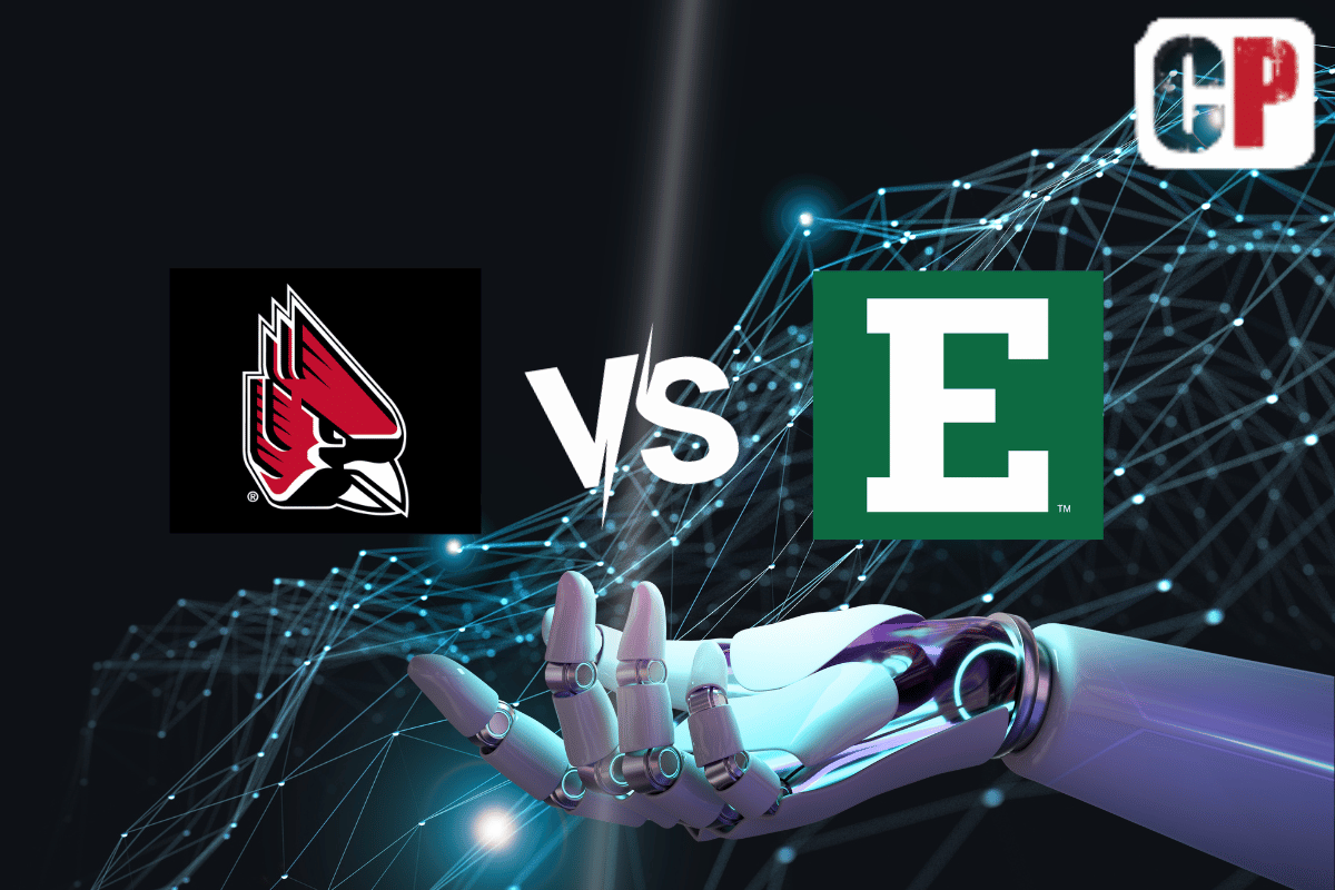Ball State Cardinals at Eastern Michigan Eagles AI NCAA Football Prediction 10/7/2023