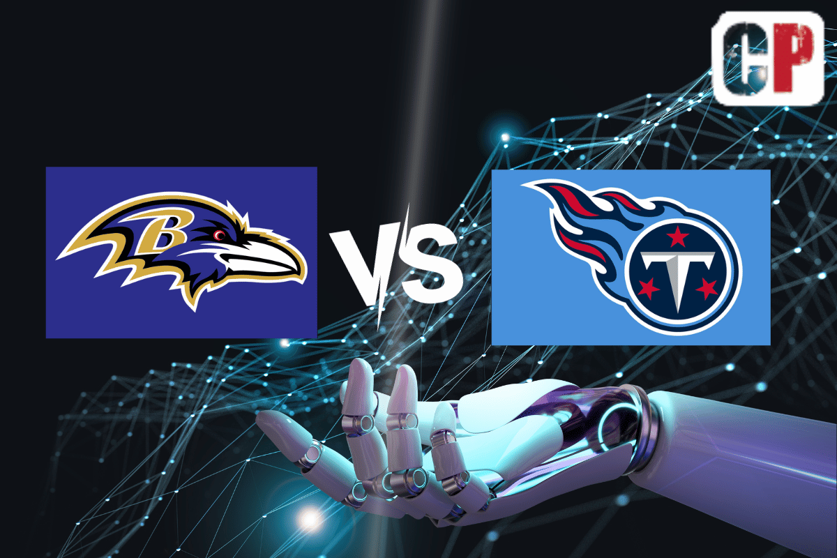 Baltimore Ravens at Tennessee Titans AI NFL Prediction 10/15/2023