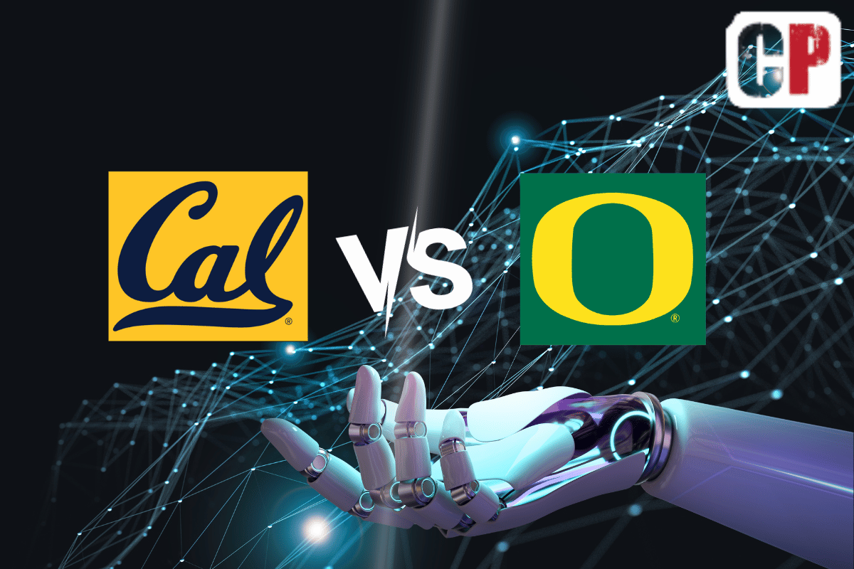 California Golden Bears at Oregon Ducks AI NCAA Football Prediction 11/4/2023