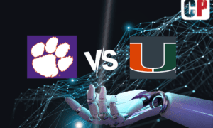 Clemson Tigers at Miami Hurricanes AI NCAA Football Prediction 10/21/2023