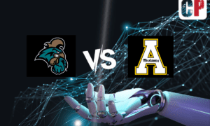 Coastal Carolina Chanticleers at Appalachian State Mountaineers AI NCAA Football Prediction 10/10/2023