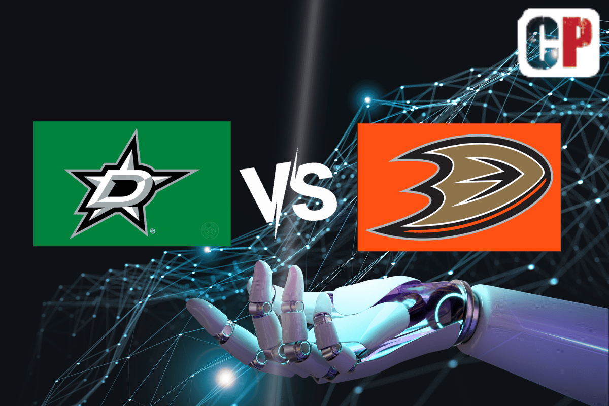 Dallas Stars at Anaheim Ducks AI NHL Prediction 10/19/2023