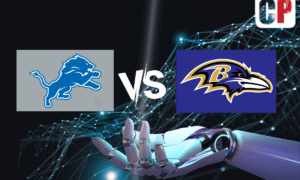 Detroit Lions at Baltimore Ravens AI NFL Prediction 10/22/2023