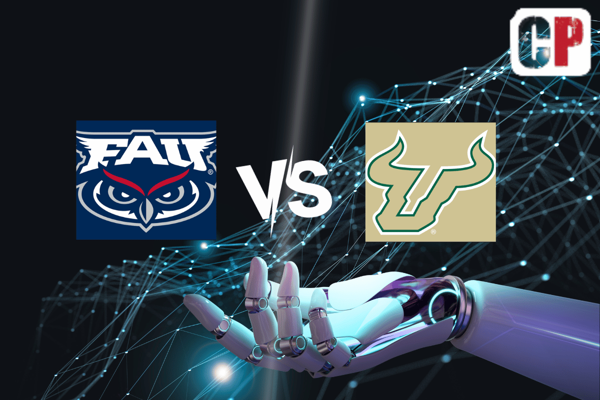 Florida Atlantic Owls at South Florida Bulls AI NCAA Football Prediction 10/14/2023