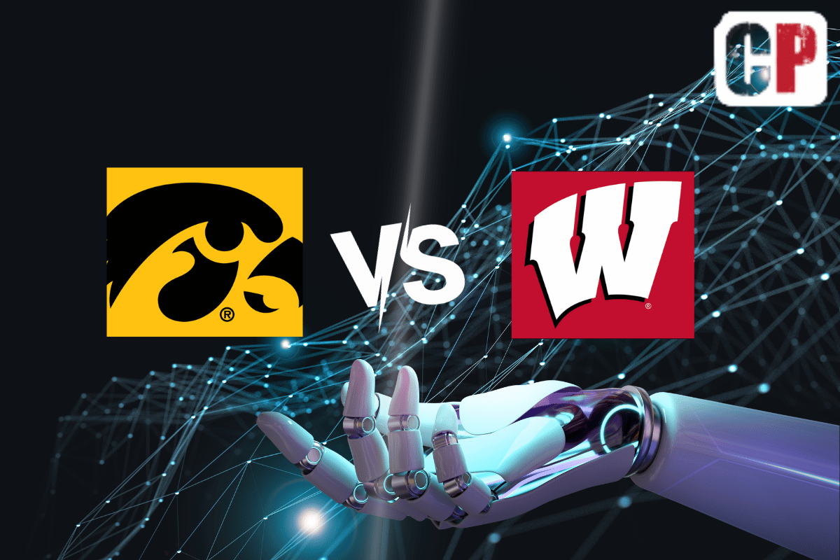 Iowa Hawkeyes at Wisconsin Badgers AI NCAA Football Prediction 10/14/2023