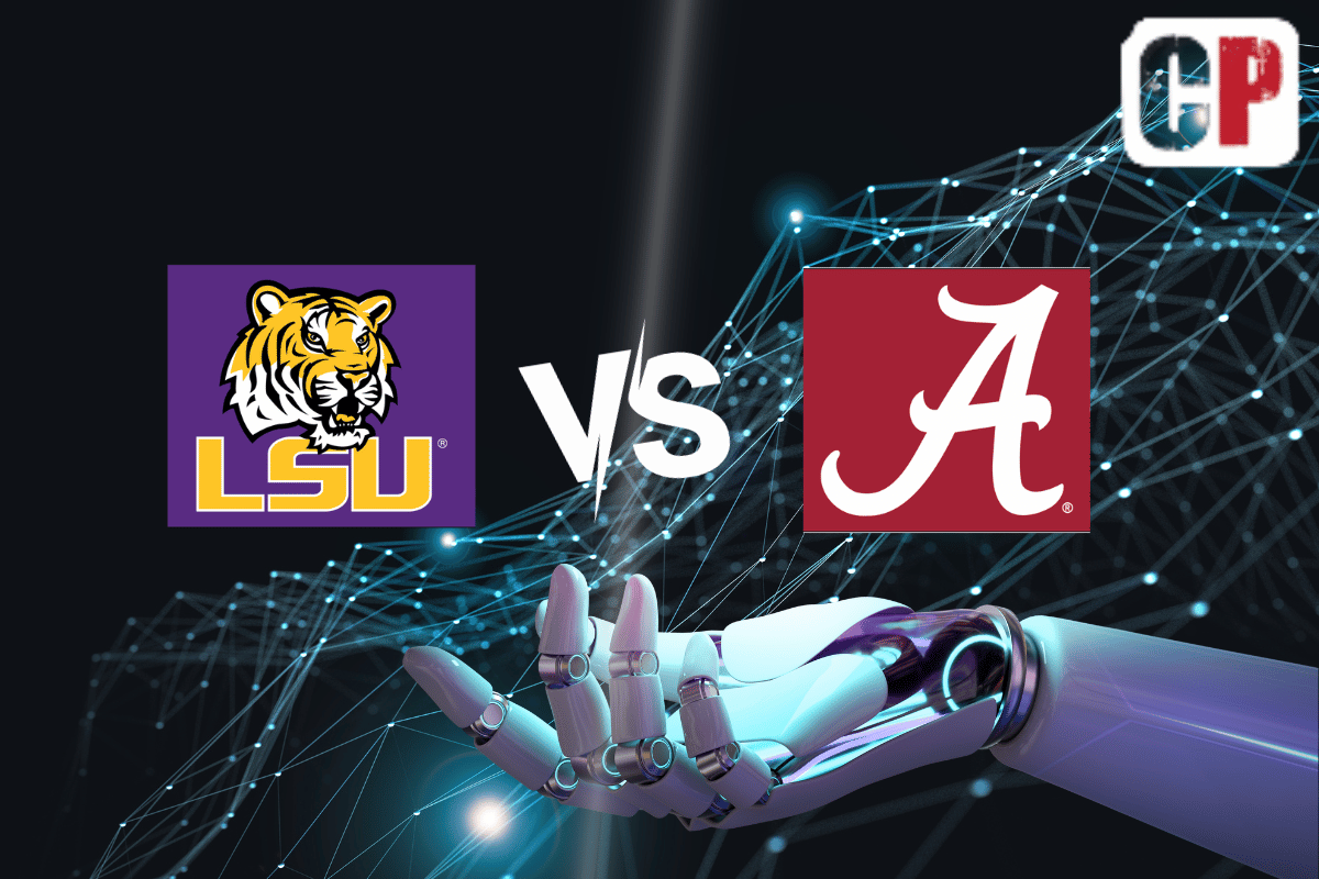 LSU Tigers at Alabama Crimson Tide AI NCAA Football Prediction 11/4/2023