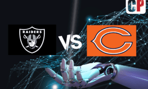 Las Vegas Raiders at Chicago Bears AI NFL Prediction 10/22/2023