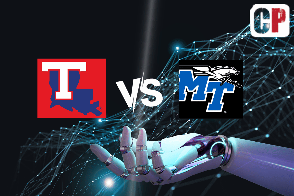 Louisiana Tech Bulldogs at Middle Tennessee Blue Raiders AI NCAA Football Prediction 10/10/2023