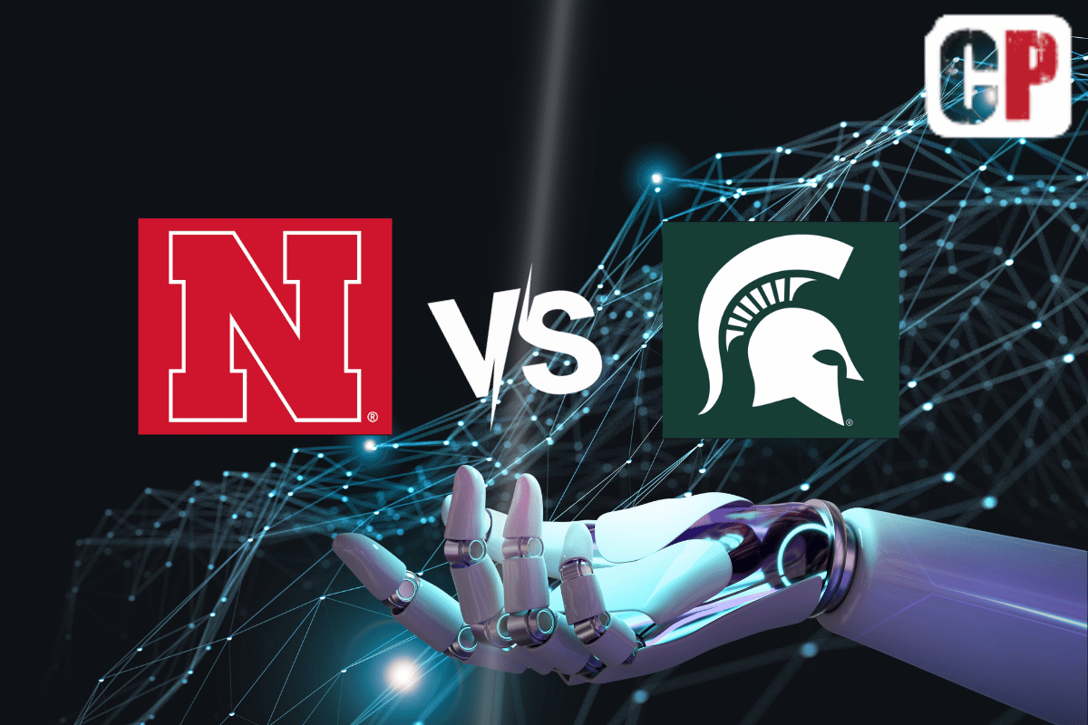 Nebraska Cornhuskers at Michigan State Spartans AI NCAA Football Prediction 11/4/2023